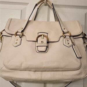 SOLD LOCALLY- COACH Campbell Leather Eva Flap Satchel